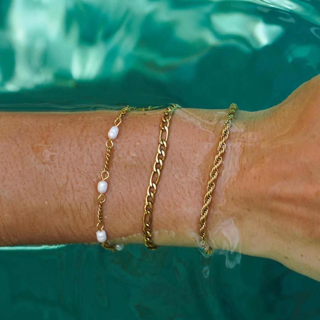 Calvi – Bracelet with Braided Gold Chain