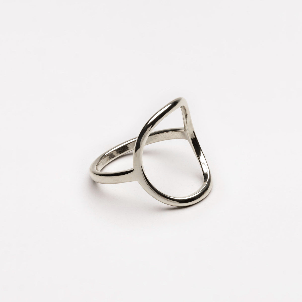 Women’s Statement Ring with Open Oval Shape and Sculptural Design