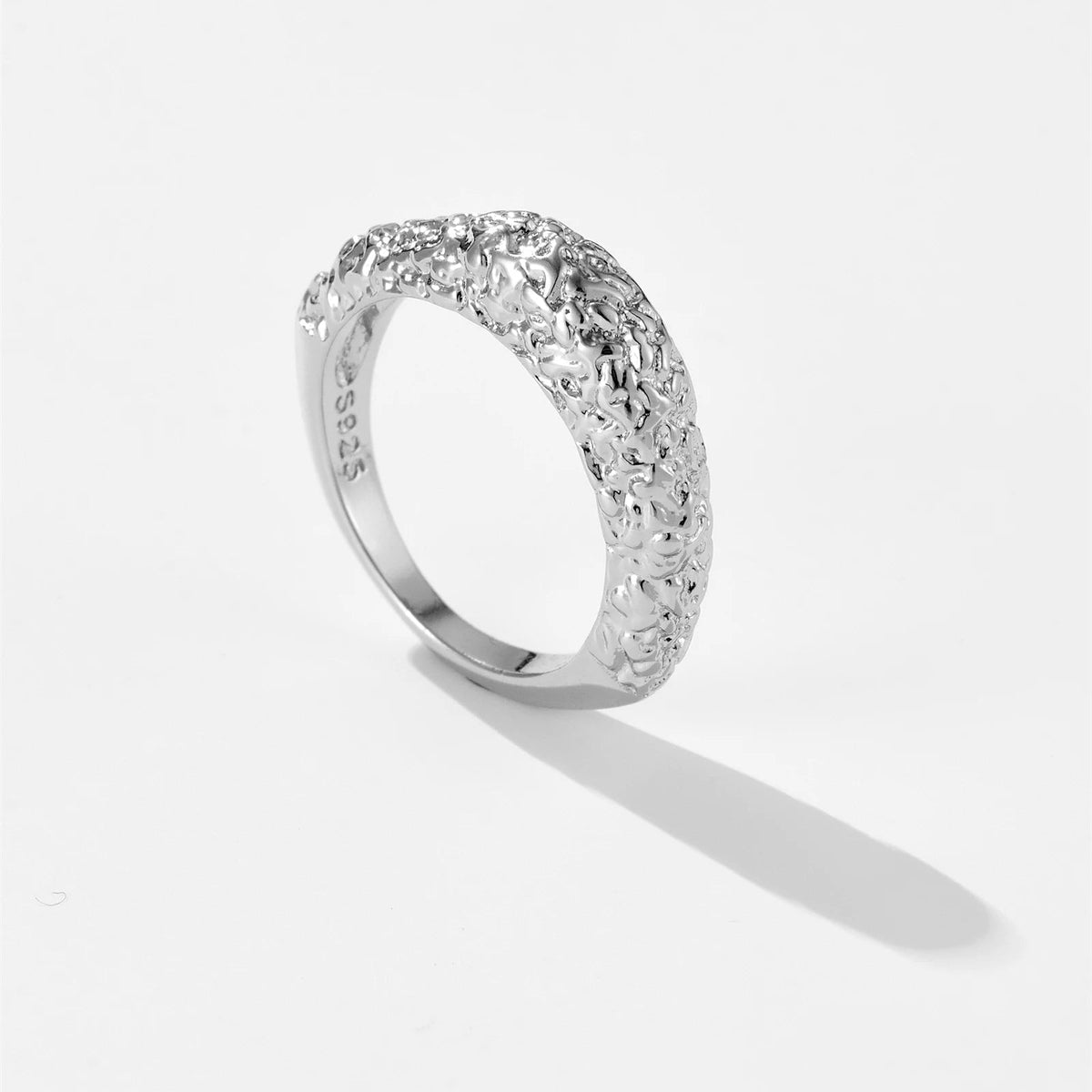 Women’s Statement Ring with Organically Structured Surface
