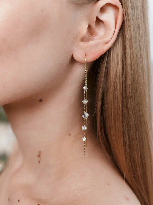 Jandi - Drop Earrings with Sparkling Crystals