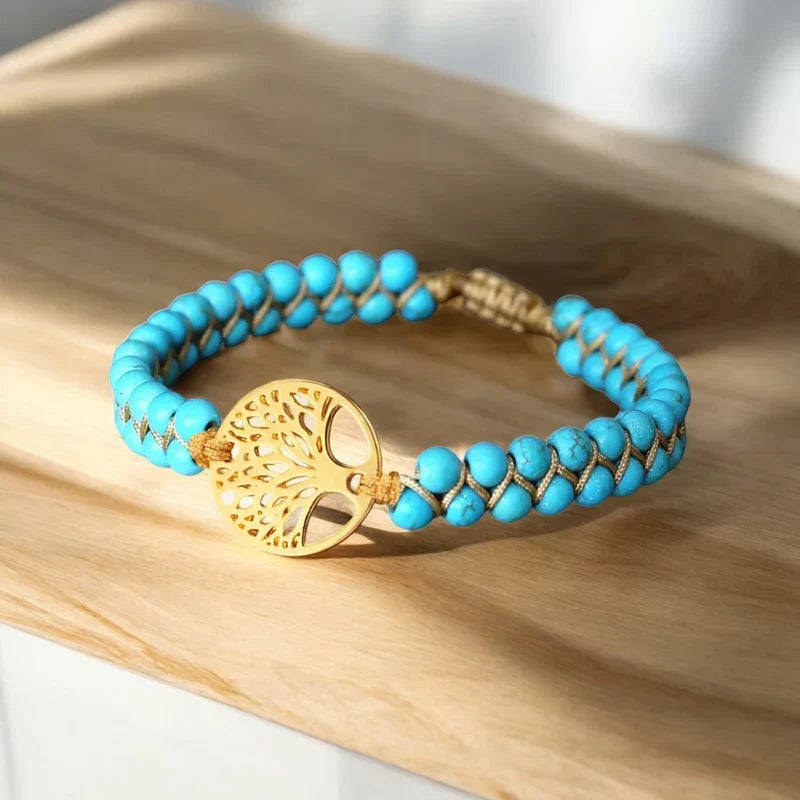 Nahla – Bracelet Tree of Life made of Turquoise Stone Handmade