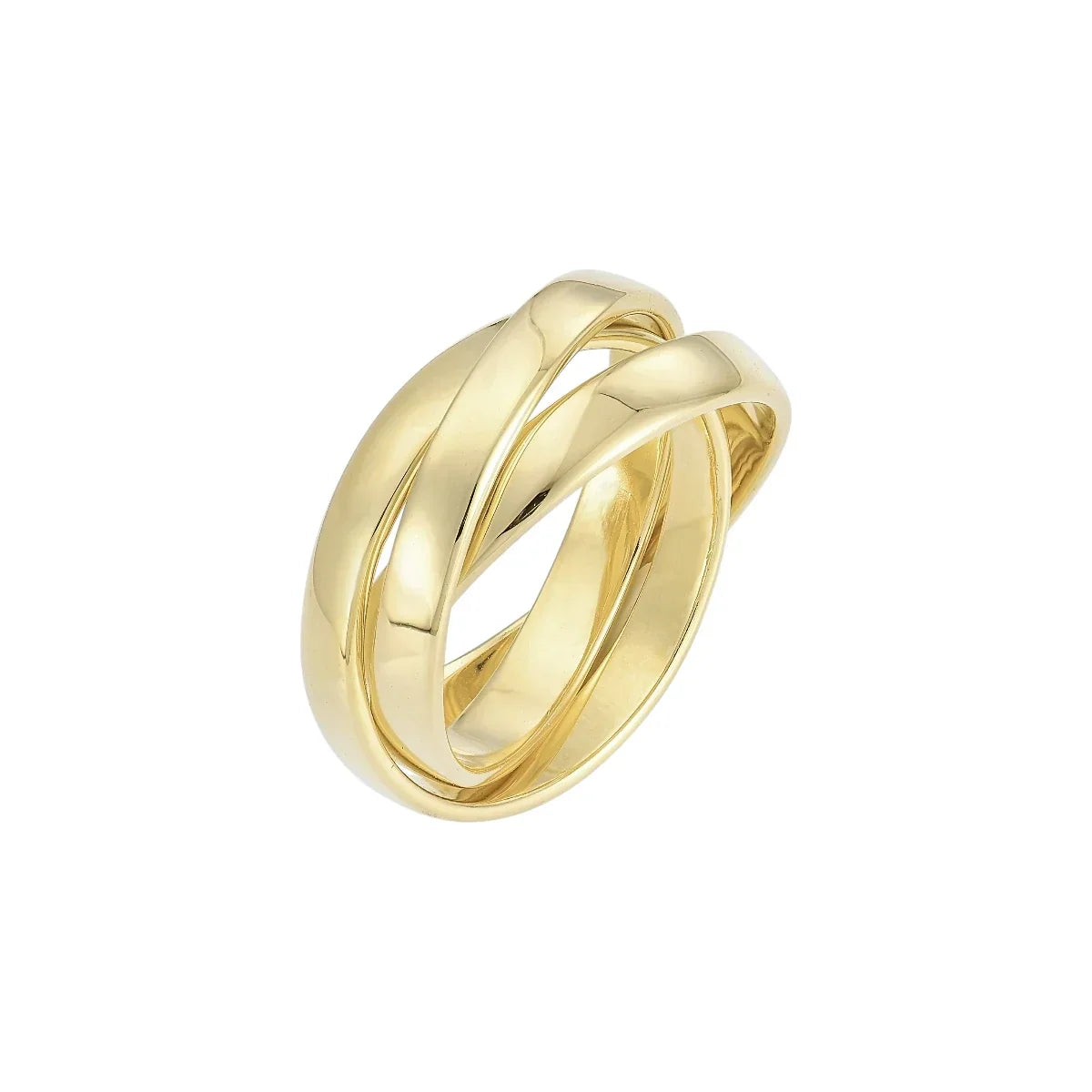 Women’s 3-row Ring with Interlocking Twist Design