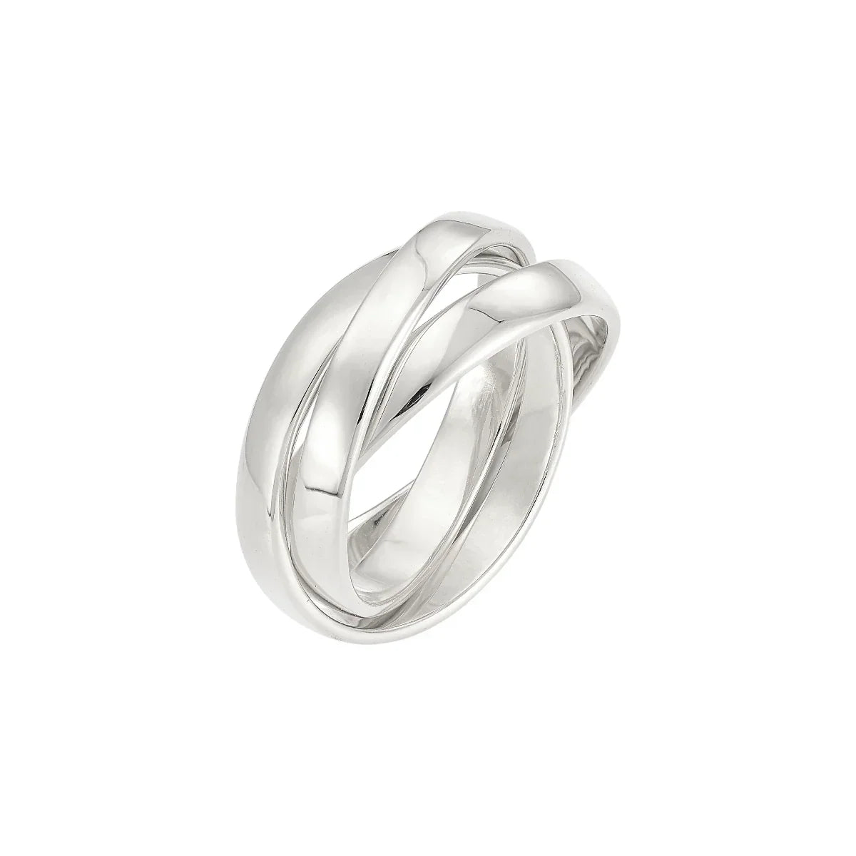 Women’s 3-row Ring with Interlocking Twist Design