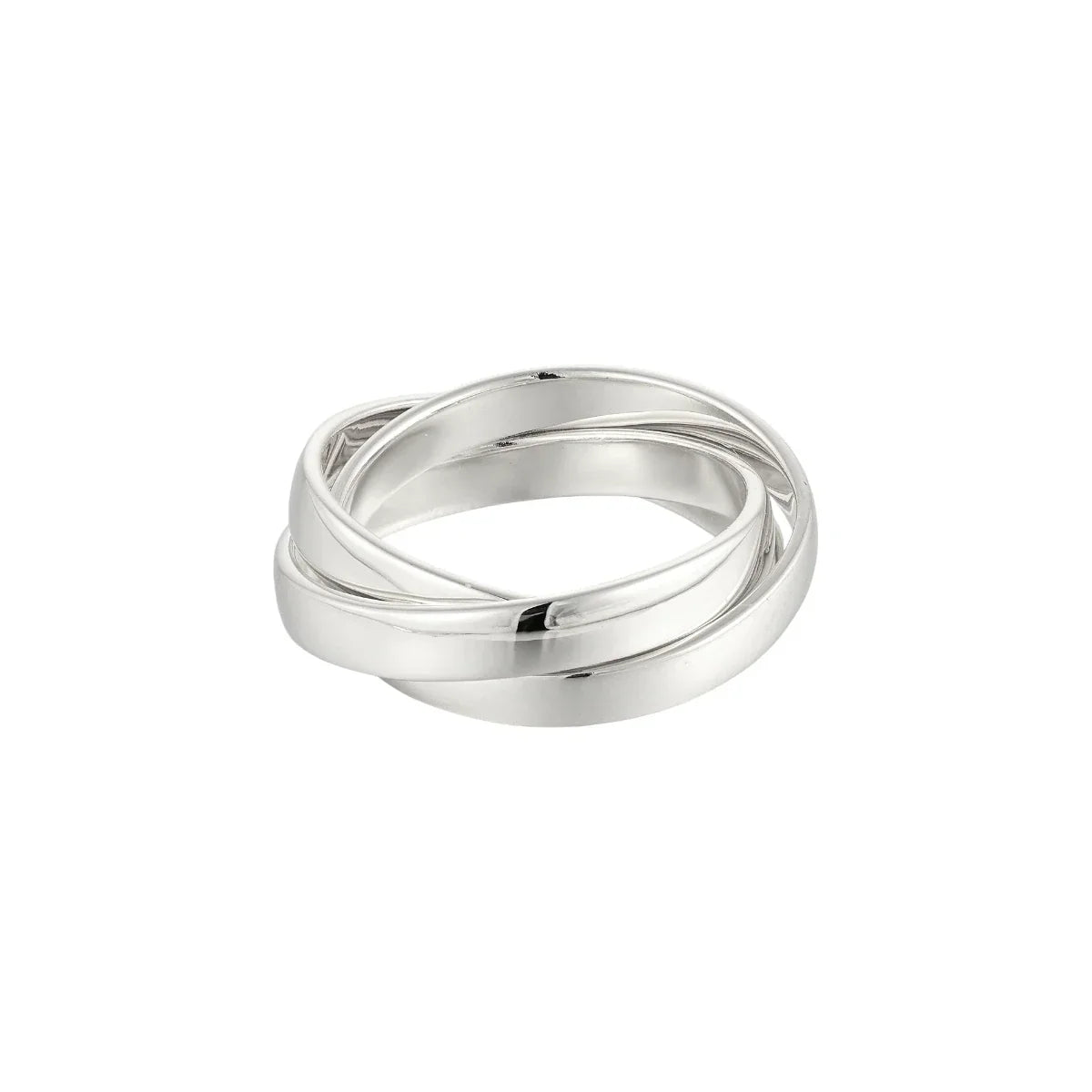 Women’s 3-row Ring with Interlocking Twist Design