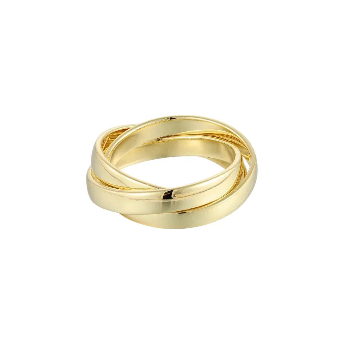 Women’s 3-row Ring with Interlocking Twist Design