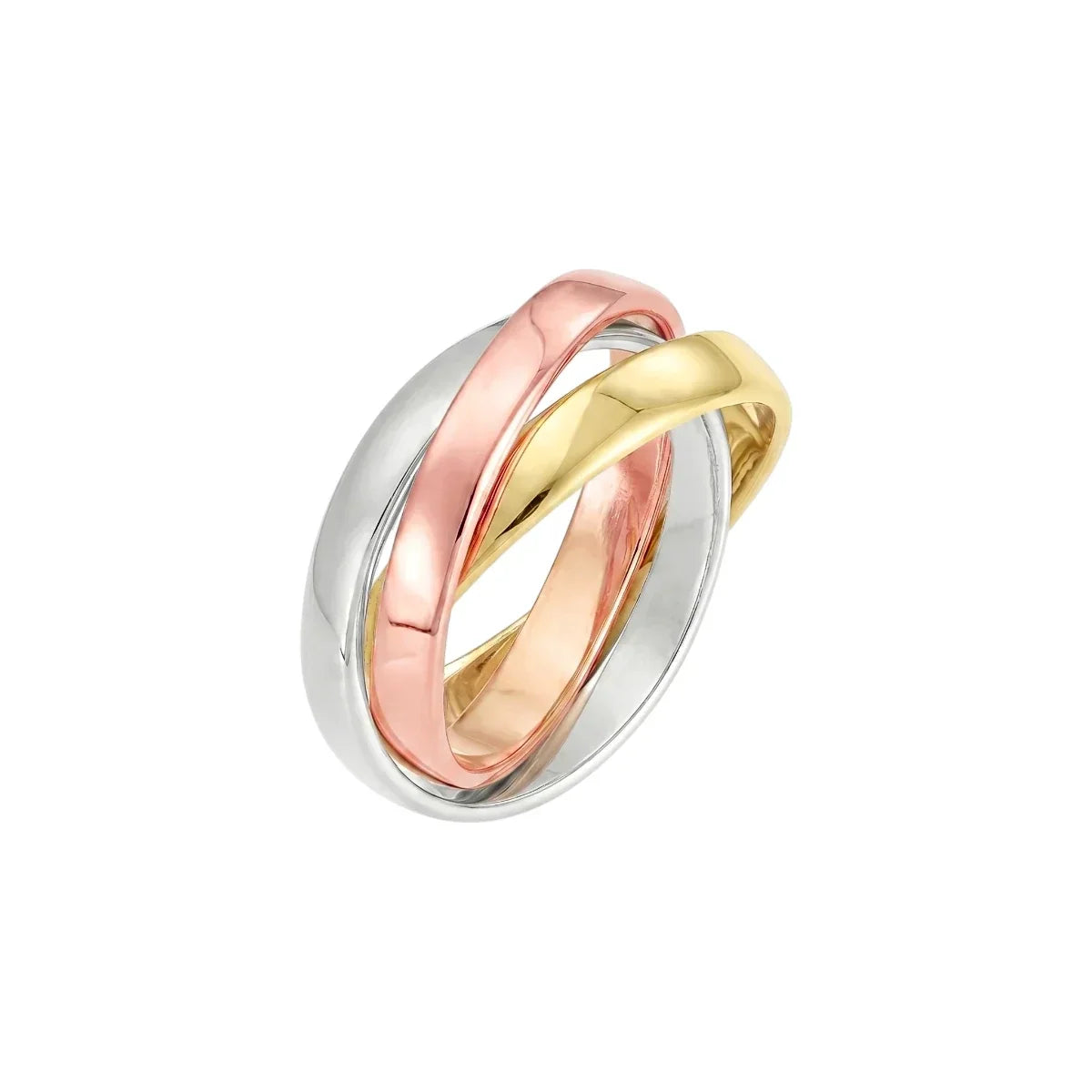 Women’s 3-row Ring with Interlocking Twist Design