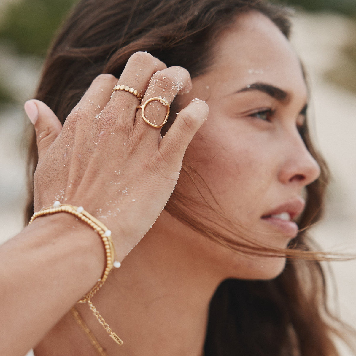 Women’s Statement Ring with Open Oval Shape and Sculptural Design