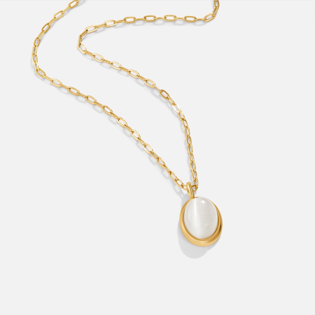 Ophelia – Necklace made of White Opal