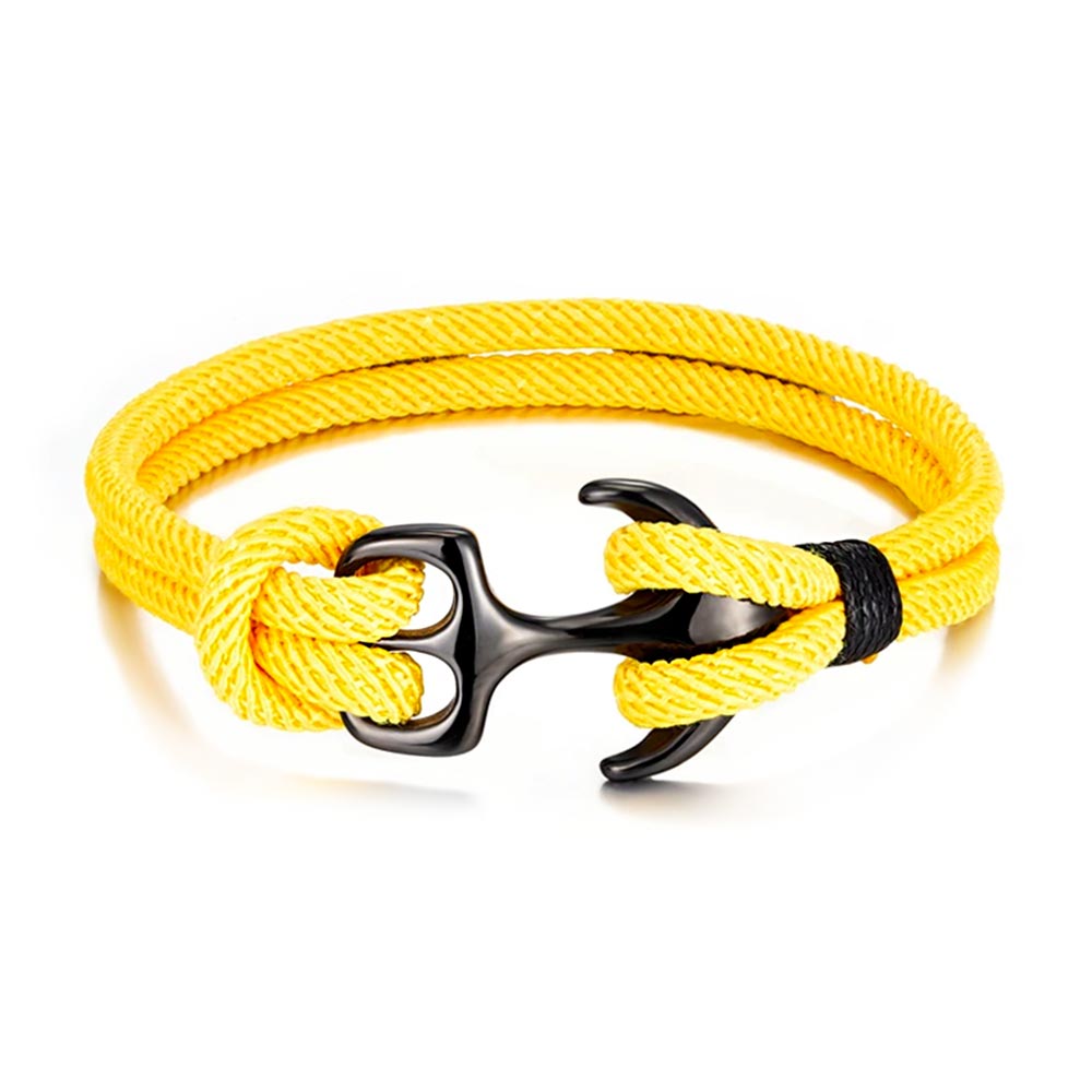 Women’s Adjustable Anchor Bracelet with Braided Rope Cord